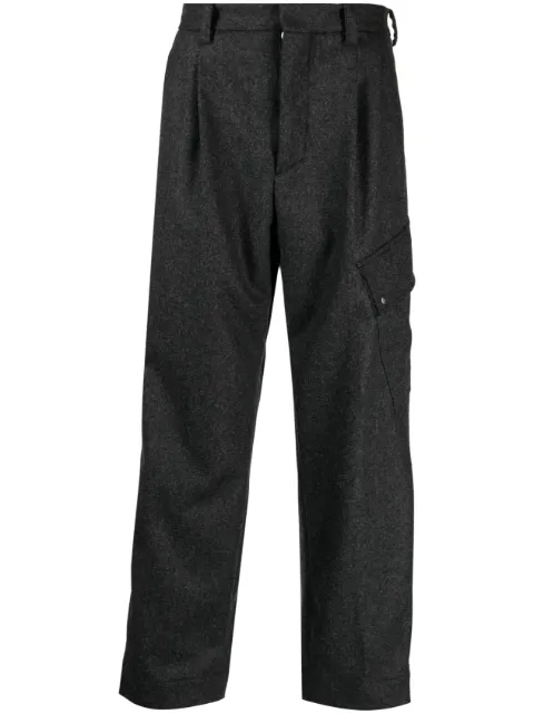 OAMC pleat-detail mid-rise cropped trousers