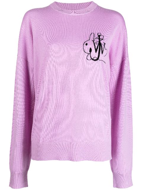 JW Anderson intarsia-logo wool sweatshirt Women