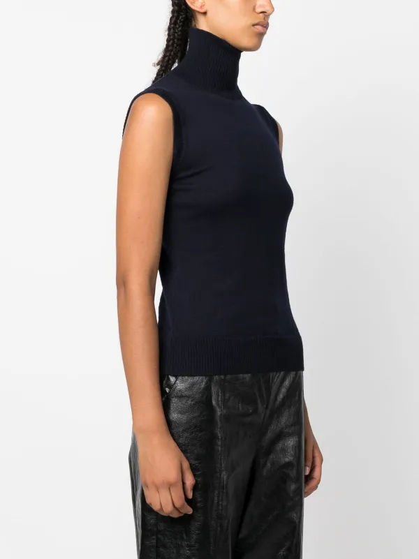 VIP【関税送料無料】希少 SPORTMAX V-NECKED WOOL VEST Sportmax roll-neck virgin-wool Vest | Blue | FARFETCH