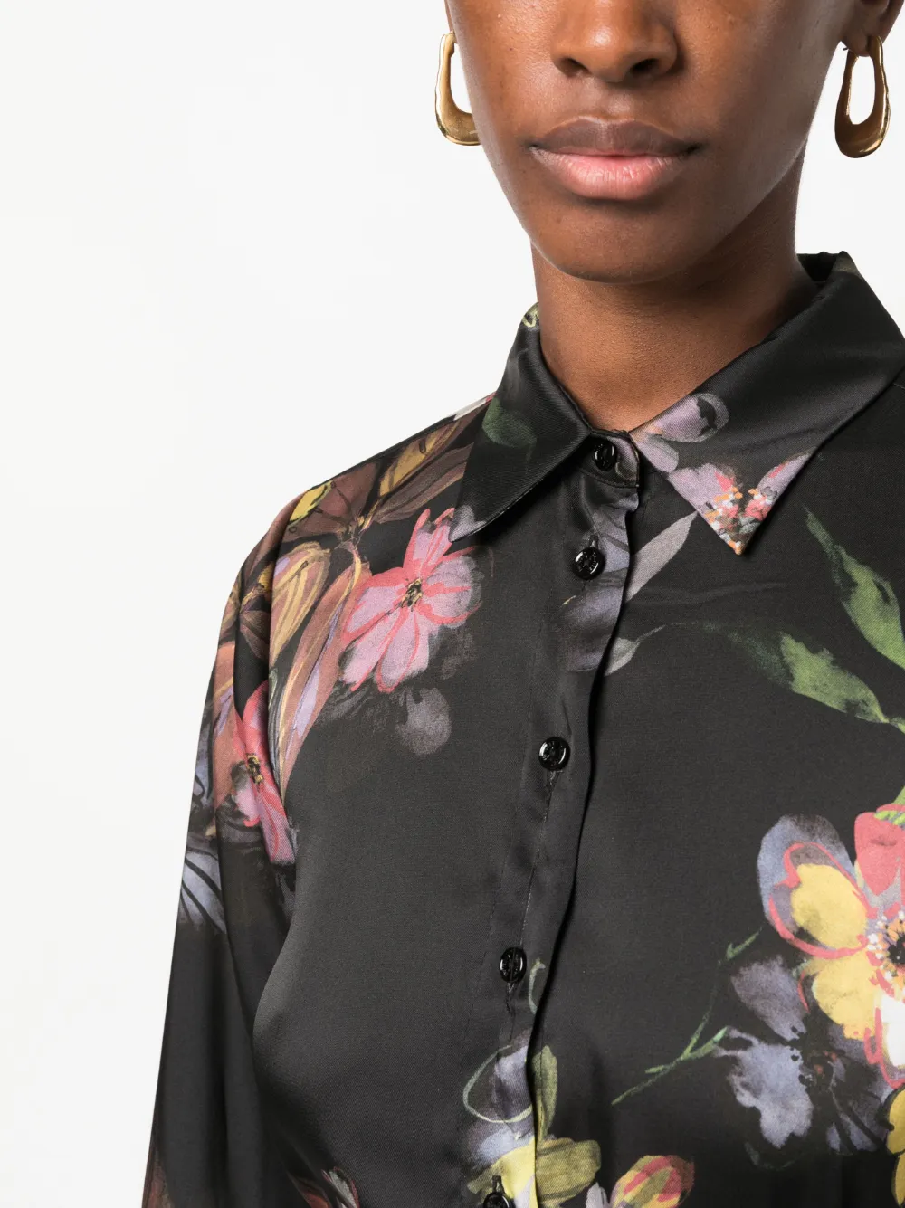 TWINSET Blousejurk met bloemenprint Zwart