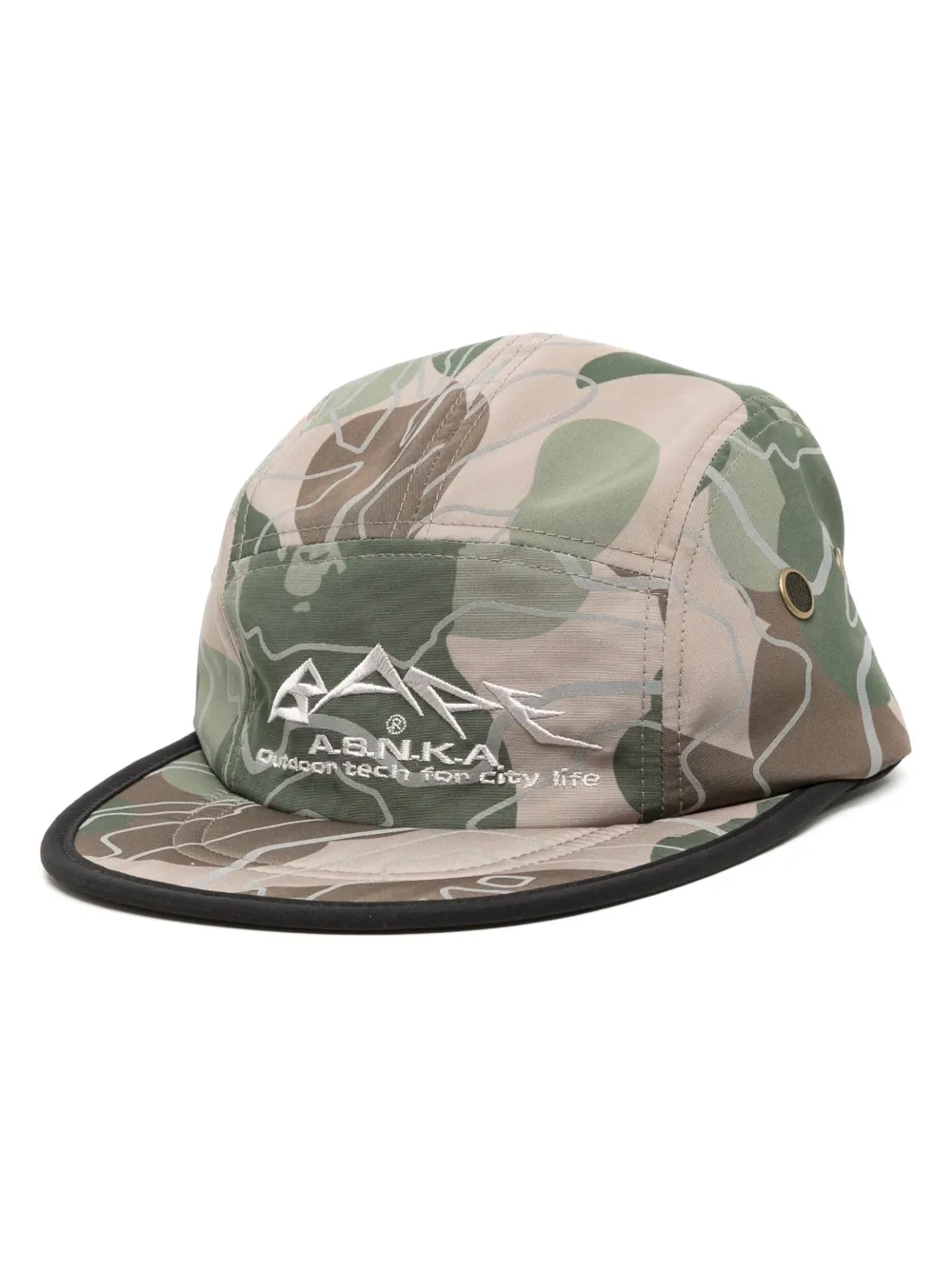 A Bathing Ape Logo-embroidered Flat-peak Cap In Green