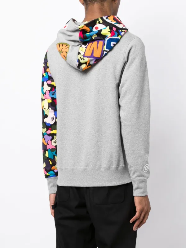 A BATHING APE® logo-print zip-up Cotton Hoodie - Farfetch