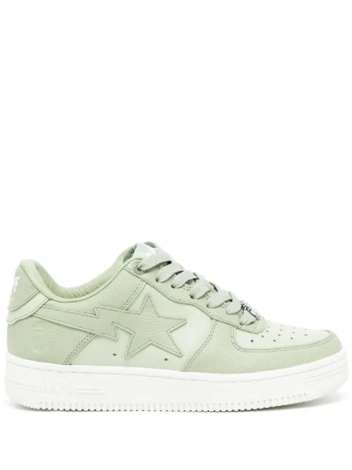 Baskets en cuir à patch logo - A BATHING APE® - Modalova