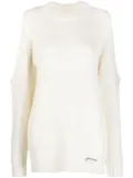 GANNI cold-shoulder jumper - White