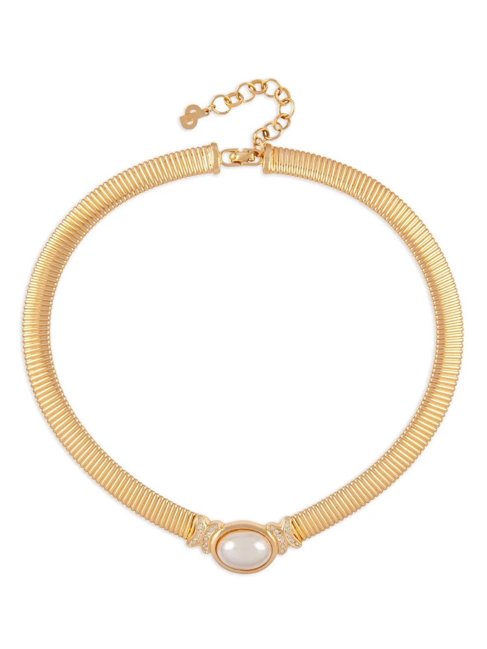 Christian Dior Pre-Owned collar con perla artificial 1980 | dorado | Image 1