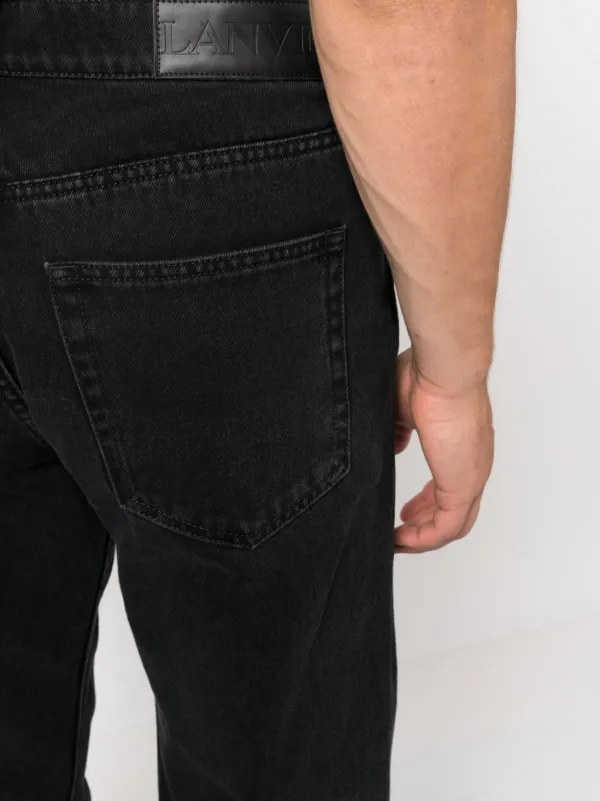 Lanvin Twisted straight-leg Jeans | Black | FARFETCH