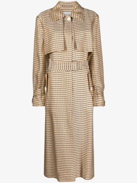 Lanvin gabardina con motivo de cuadros