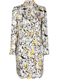 Lanvin floral-print belted wrap dress - White