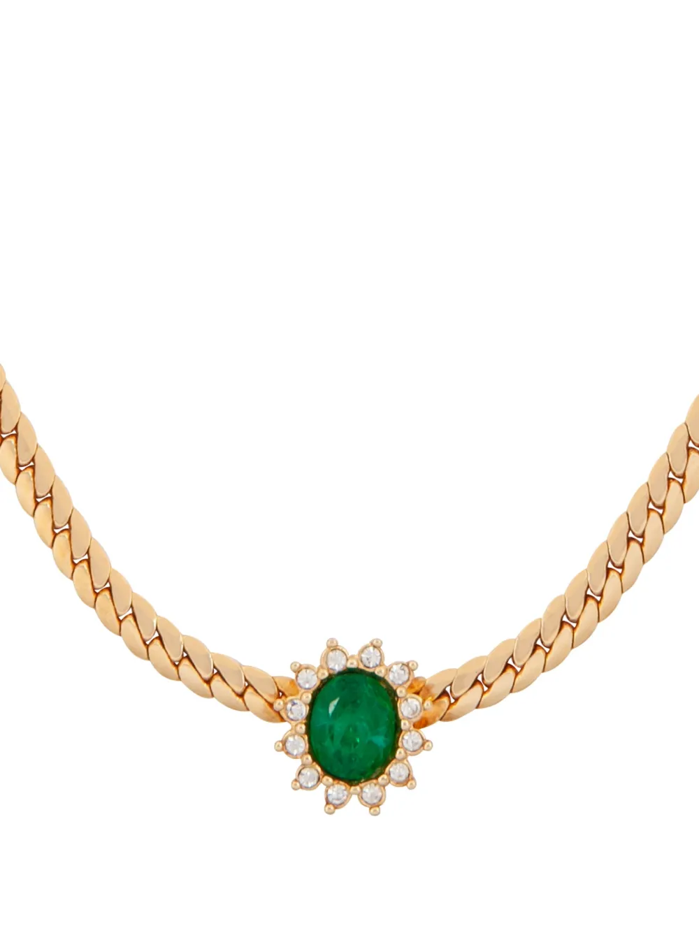 Christian Dior 1980s pre-owned Deco Revival necklace - Goud