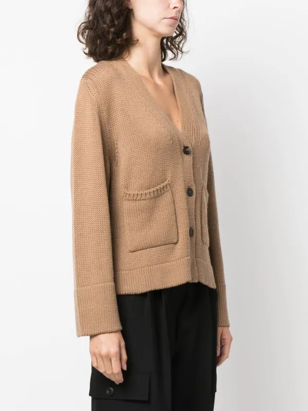 Fabiana Filippi Vネックカーディガン | ブラウン | FARFETCH JP