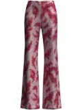 Maccapani Easy graphic-print flared trousers