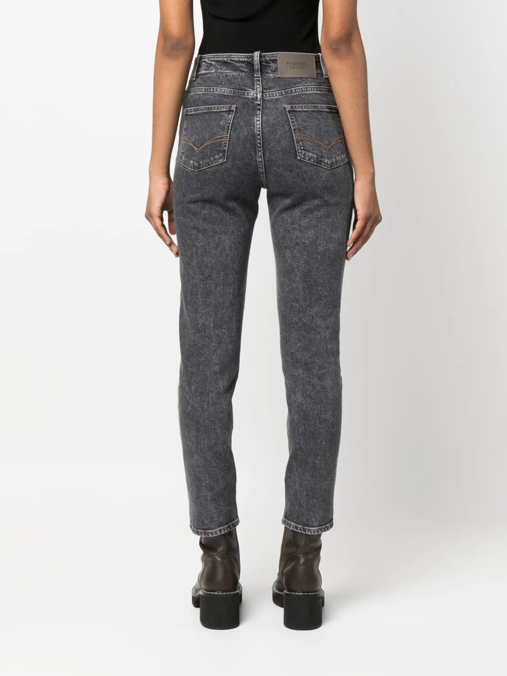 Stonewashed Mid-Rise Skinny Jeans