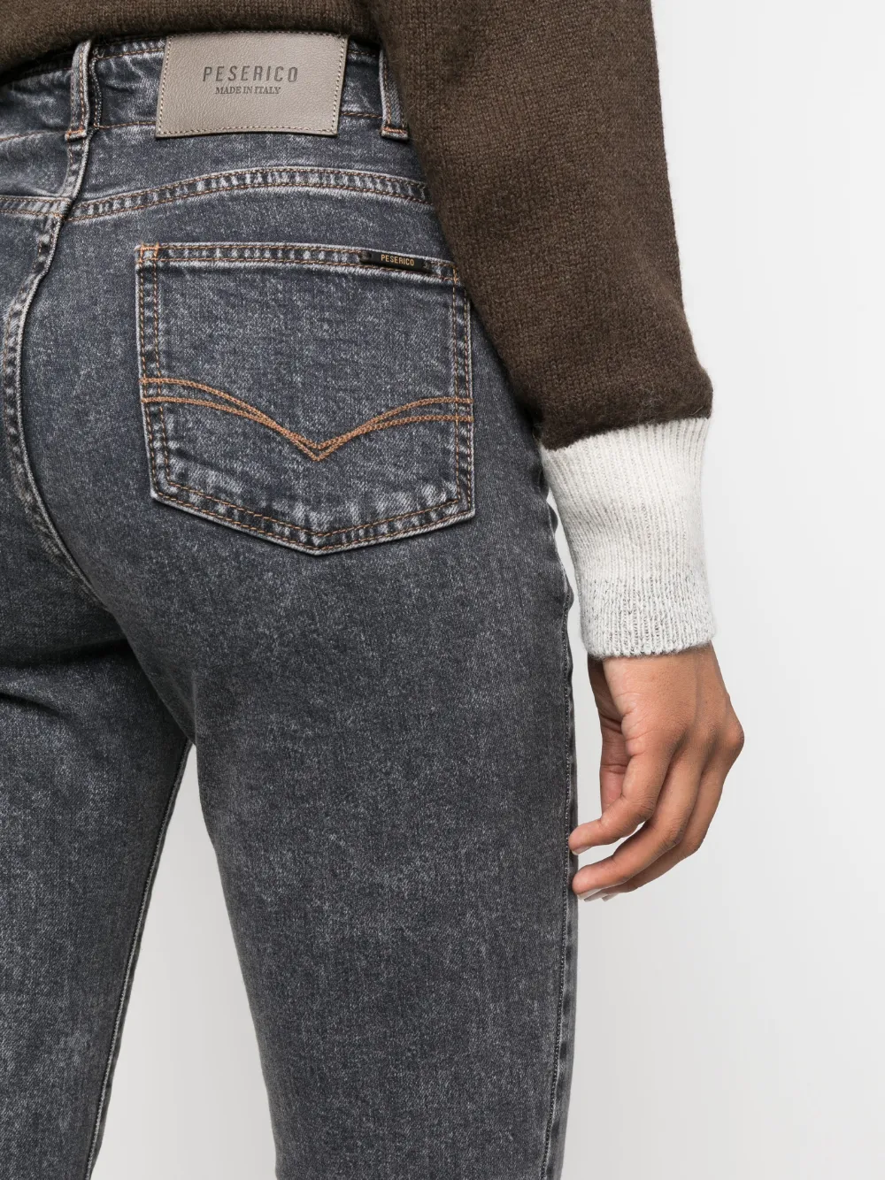 Stonewashed Mid-Rise Skinny Jeans