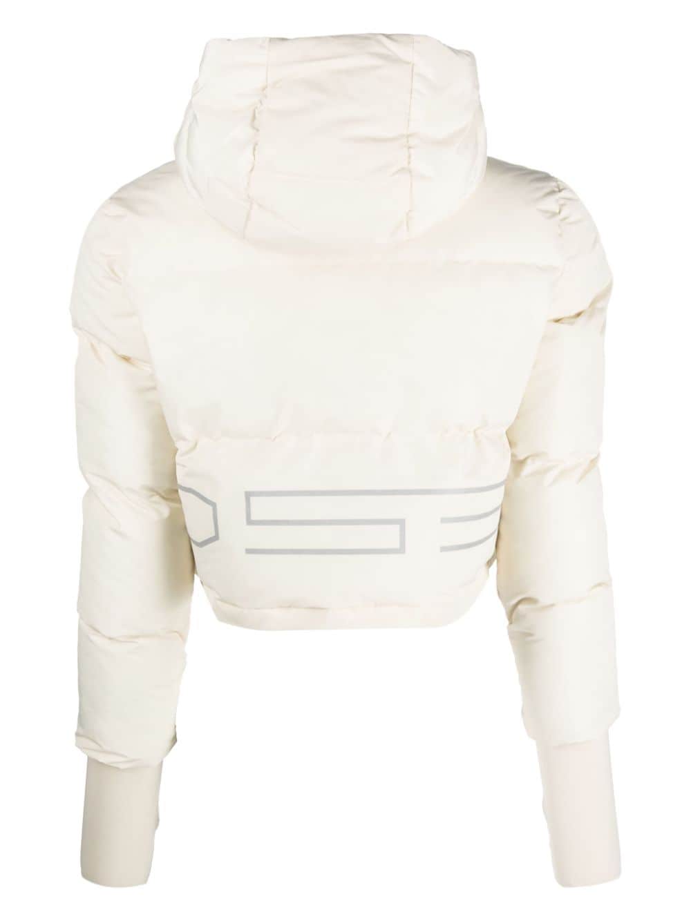 Shop Gcds Logo-print Padded Bomber Jacket In White