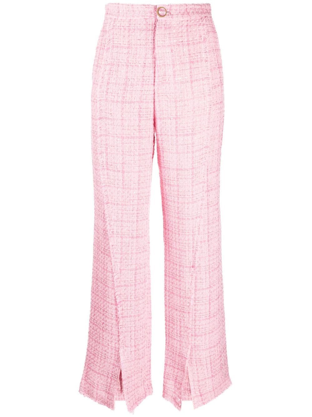 Gcds Tweed Tailored Trousers In Pink