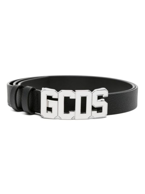 Gcds logo-buckle leather belt