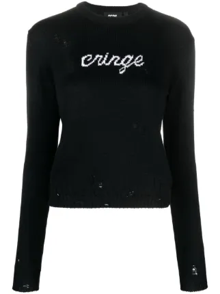 GCDS Cringe Sweater ダメージ セーター | ブラック | FARFETCH JP
