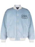 GCDS graffit-logo Varsity bomber jacket - Blue