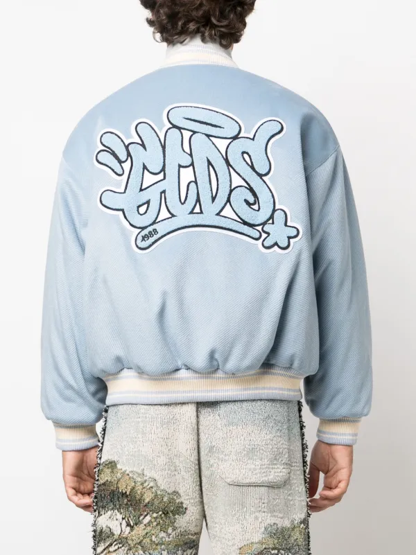 Denim varsity 2025 bomber jacket