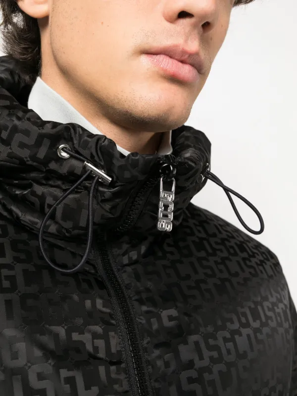 GCDS logo-monogrammed Hodded Jacket | Black | FARFETCH