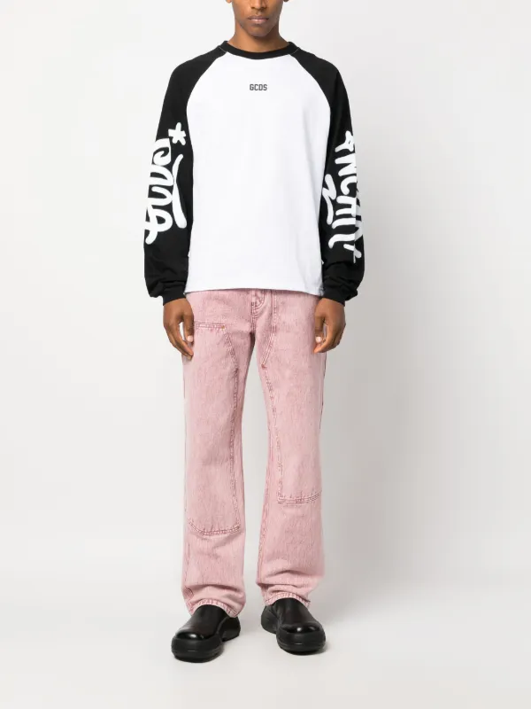 GCDS グラフィティロゴ ロングTシャツ | ホワイト | FARFETCH JP