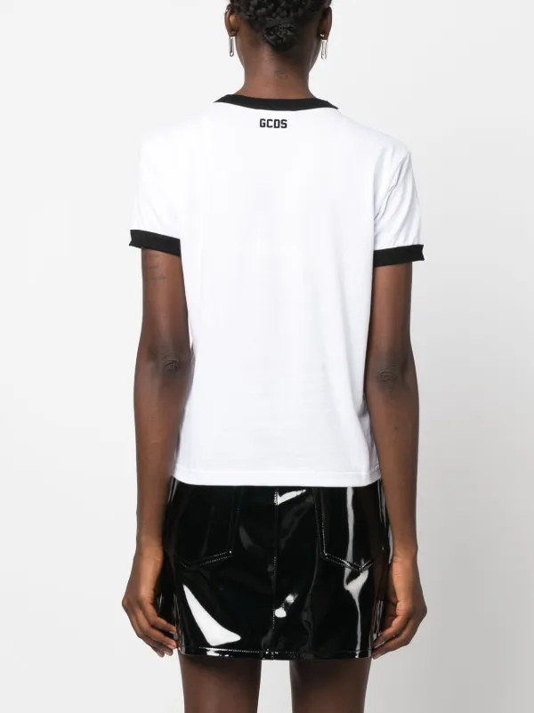 GCDS logo-print Cotton T-shirt | White | FARFETCH