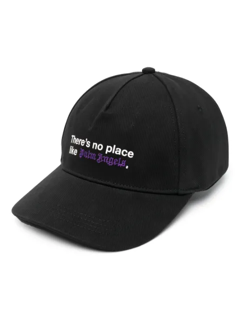 Palm Angels logo-embroidered cotton cap 