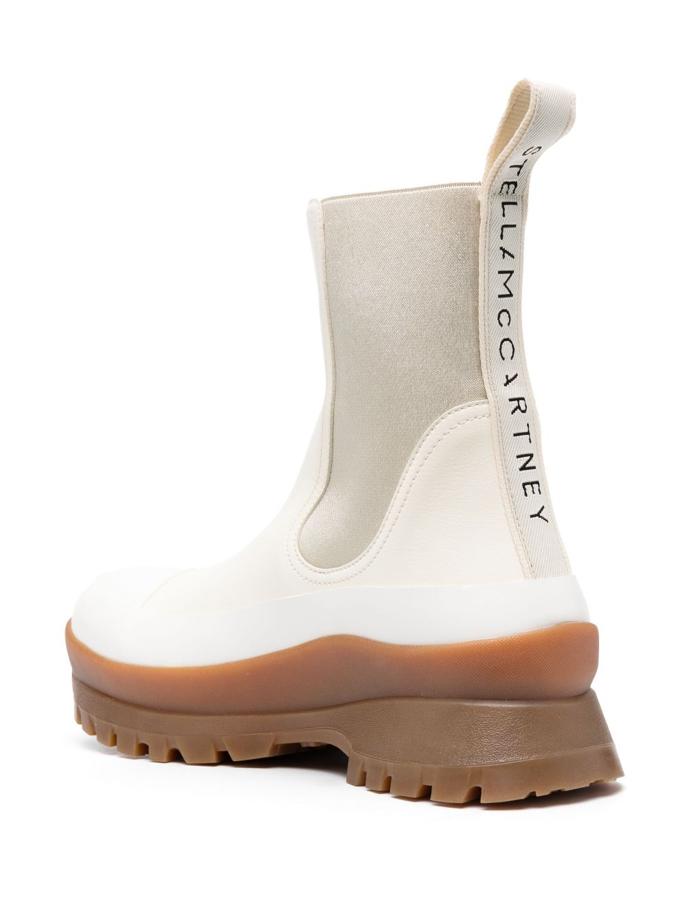 Shop Stella Mccartney Trace Pull-on Ankle Boots In Neutrals