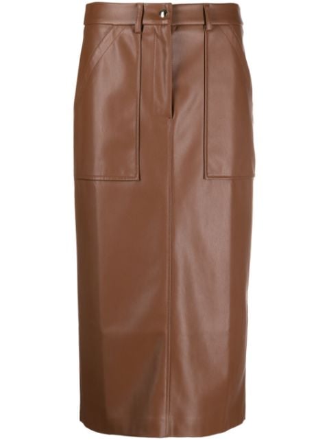 Semicouture faux-leather pencil skirt