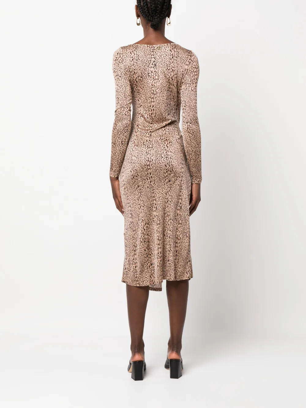 TWINSET Midi-jurk met luipaardprint Beige
