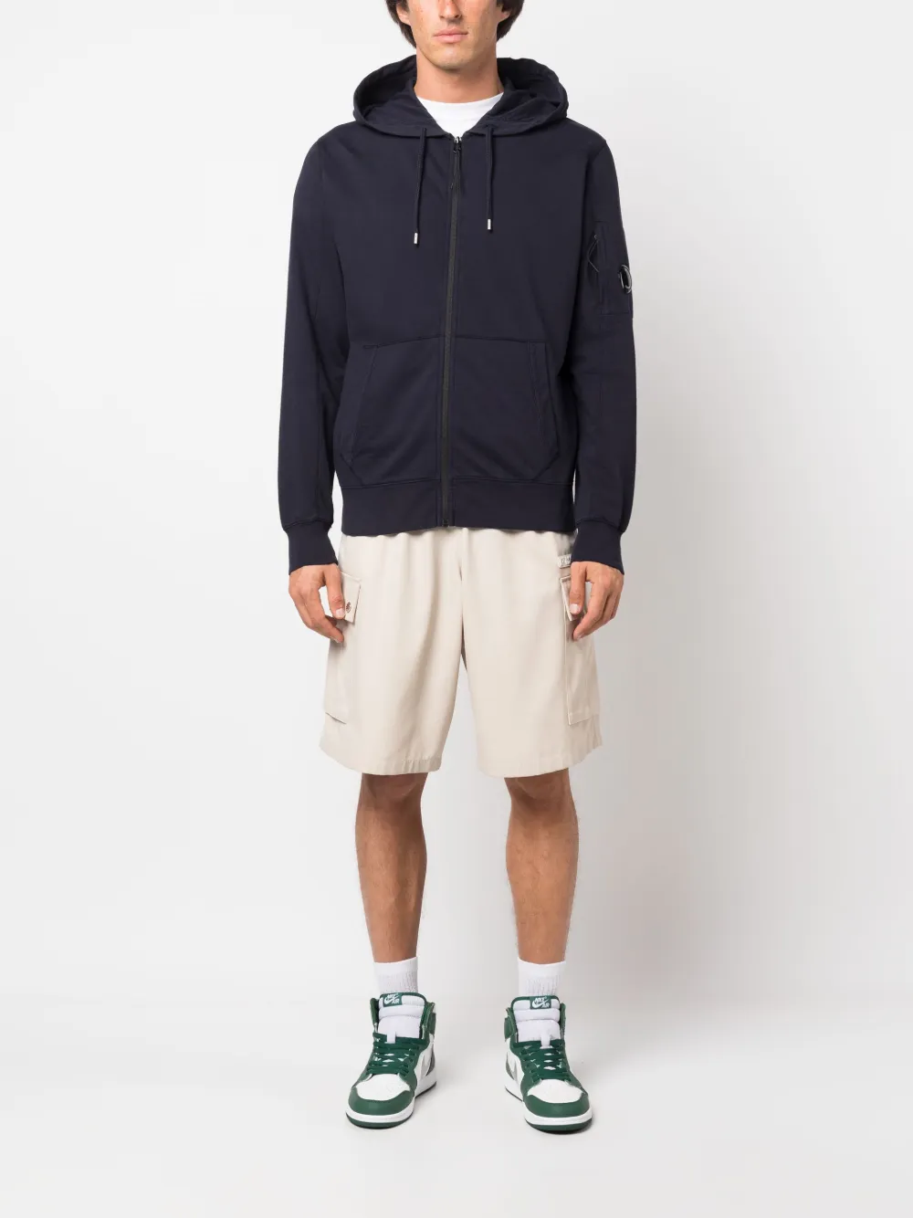 C.P. Company Hoodie met logopatch - Blauw