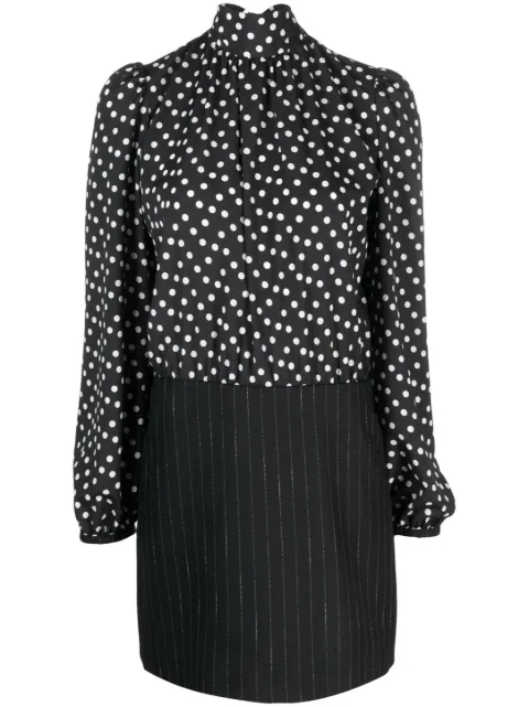 MSGM hybrid polka-dot mini dress