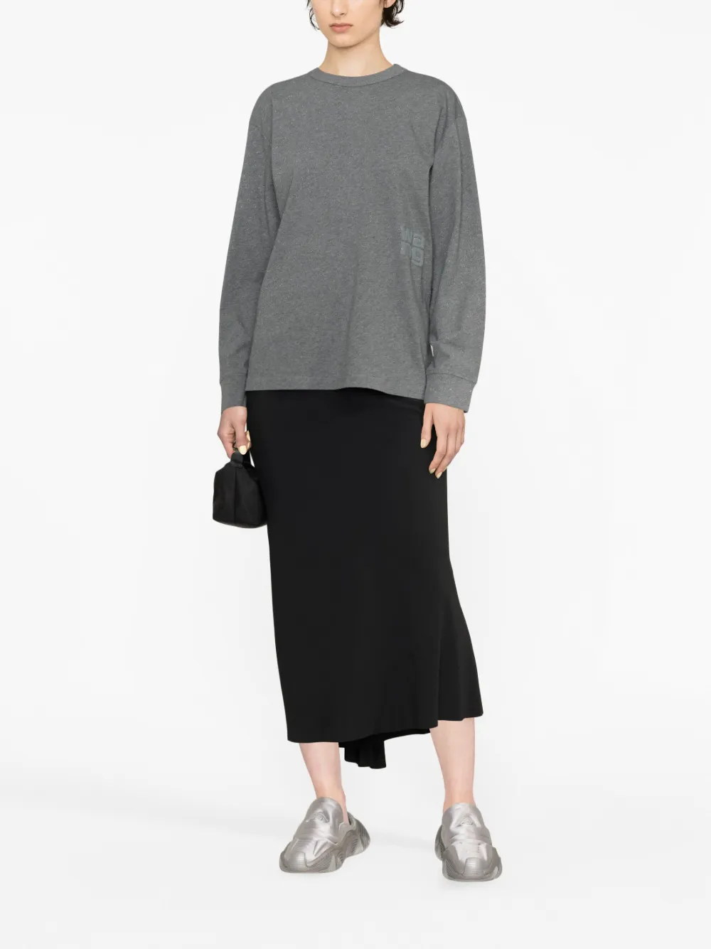 Alexander Wang logo-raised Glitter Cotton Jersey - Farfetch