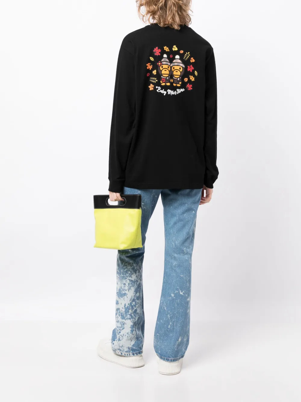 *BABY MILO® STORE BY *A BATHING APE® Sweater met print - Zwart