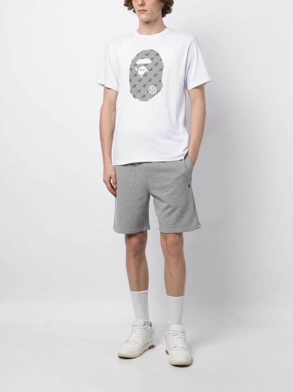 A BATHING APE® Katoenen shorts - Grijs