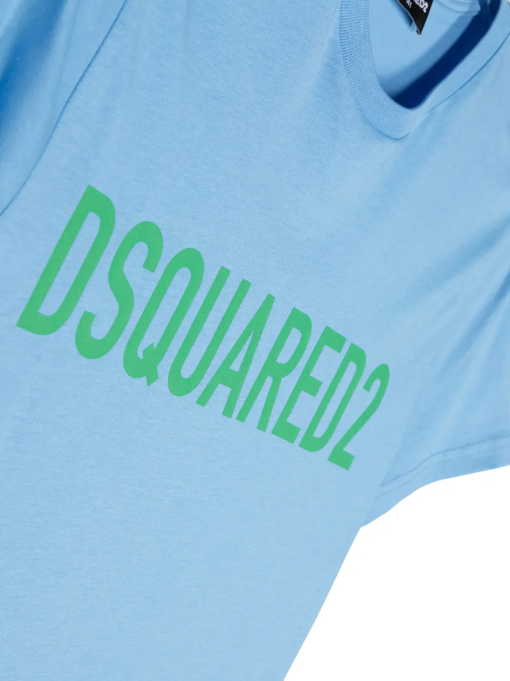 Shop Dsquared2 Logo-print Cotton T-shirt In Blue