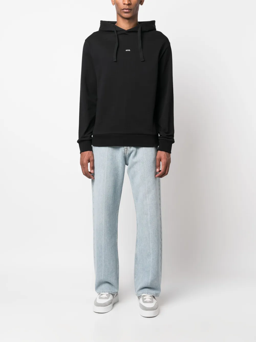 A.P.C. Larry logo-print hoodie - Zwart