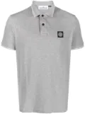 Stone Island Compass logo-patch short-sleeved polo shirt - Grey