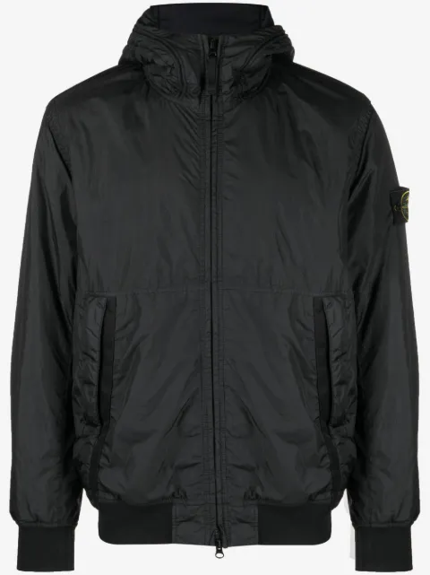 Stone Island Compass-patch hooded jacket