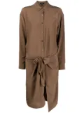 Theory Sarong draped shirtdress - Brown