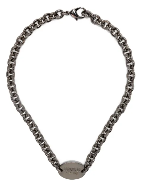 DSQUARED2 logo-plaque chain-link necklace