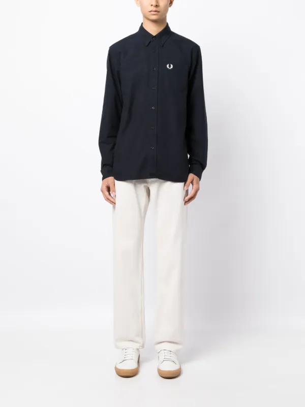 fred perry black oxford shirt