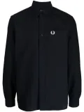 Fred Perry Oxford logo-embroidered cotton shirt - Blue