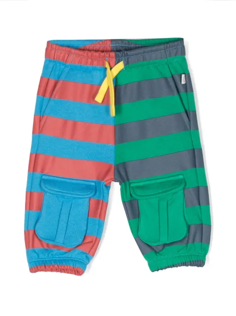 Stella McCartney Kids striped drawstring cotton track pants