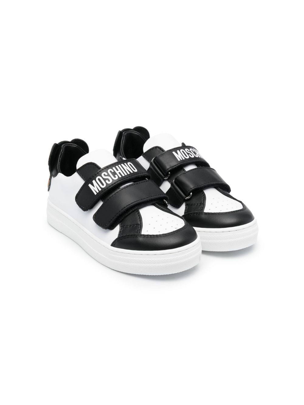 Shop Moschino Colour-block Low-top Sneakers In Black