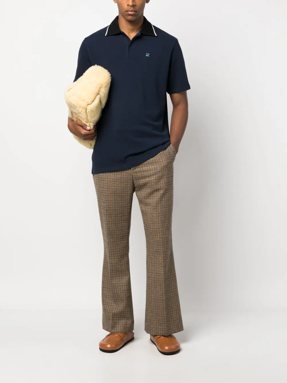 LOEWE Poloshirt met geborduurd logo - Blauw