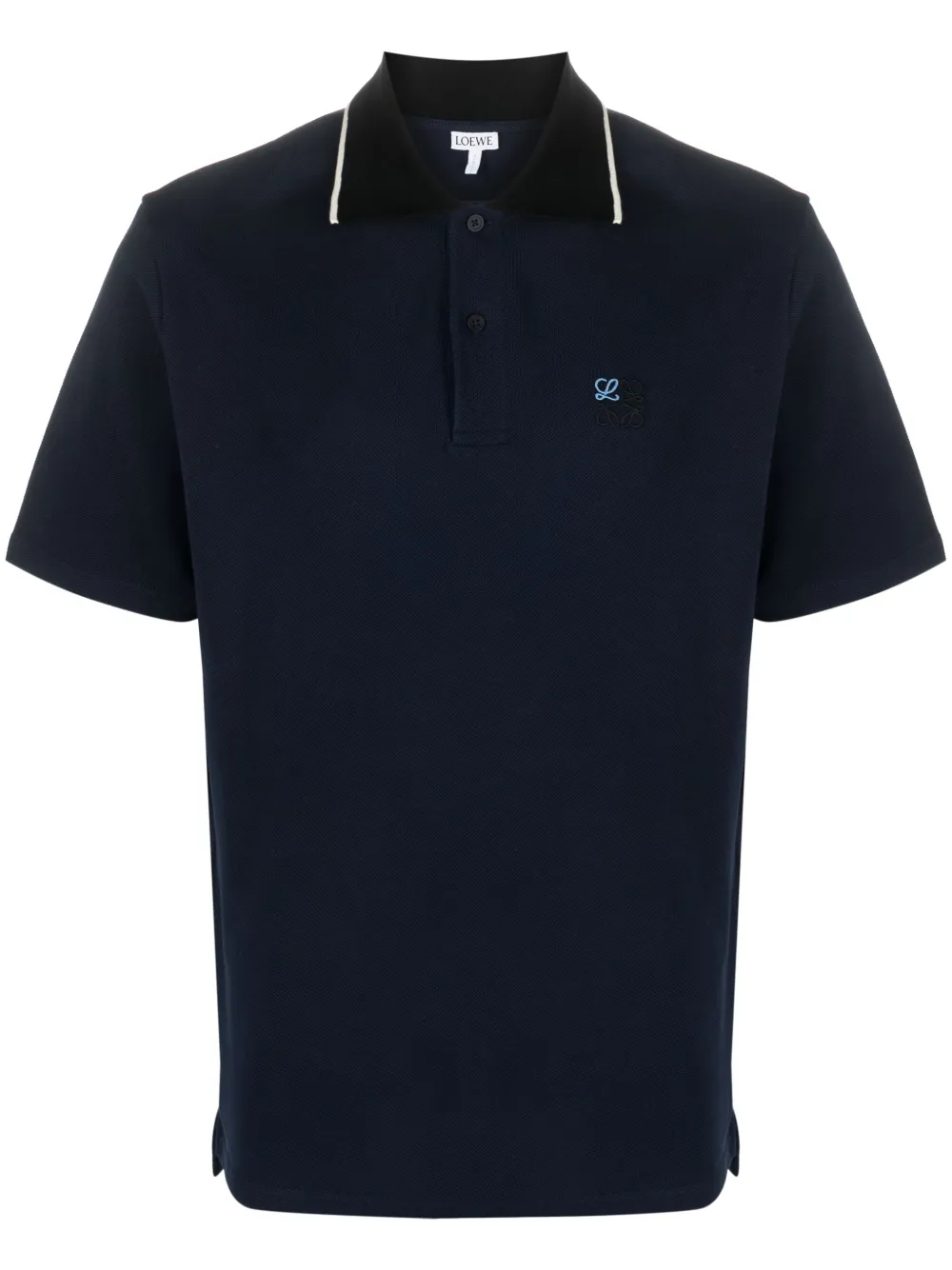LOEWE playera tipo polo con logo bordado | azul | Image 1