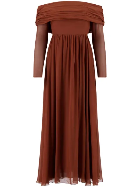 Giambattista Valli Georgette fully-pleated dress 
