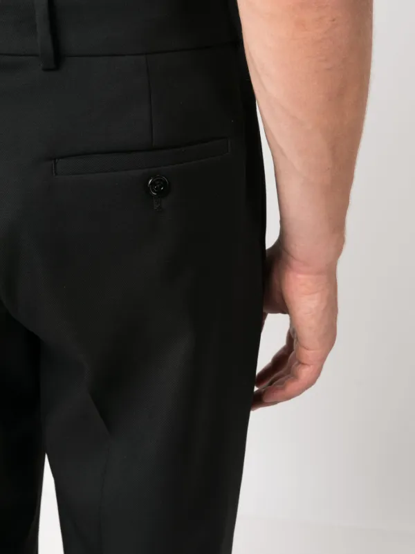 【送料&関税込】Alexander McQueen Classic Wool Trousers Alexander McQueen Chalk Stripe Wool Trousers | Black | FARFETCH