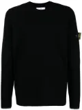Stone Island Compass-motif long-sleeve jumper - Black